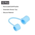 thumbnail image 3 of 12Pack Straw Cover Cap, Light Blue Silicone Straw Tips Cover Fits 10mm/0.39" OD Drinking Straws, 3 of 6