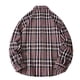 thumbnail image 3 of Blusa y camisa de manga larga con cuello vuelto para hombre, blusa informal a cuadros a la moda con botones y cuello vuelto, blusa de poliéster para hombre, 3 of 3