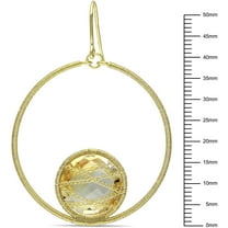 Everly Women's Citrine Yellow Gold Plated Earrings