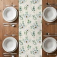 thumbnail image 4 of Table Runner 36 Inches Long for Kitchen Dining, Daisy Dresser Scarf Farmhouse, Dining Table Decorations for Wedding/Parties, Spring Floral Eucalyptus Leaves Botanical Beige 13 x 36 In, 4 of 8