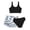 White, variant on YunPes Teen Girls 3 Piece Bathing Suit Cute Swimsuit Crop Top Briefs with Tropical Shorts Quick Dry Tankini Set Beach Sport Swim Set