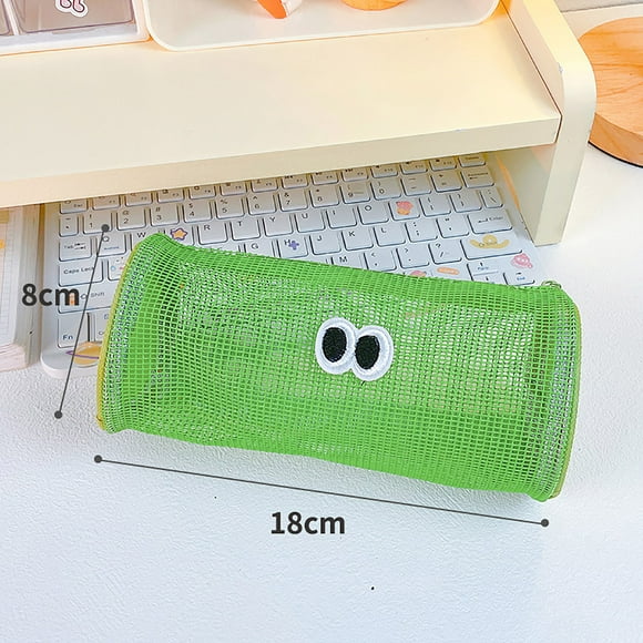 PRETXORVE Crayon Transparent en Maille à Grands Yeux avec Grande Capacité Papeterie pour Garçons et Filles Crayon Mignon Crayon Crayon pour l'École Primaire