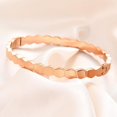 thumbnail image 4 of Stainless Steel Hexagon Bee Nest Stye Classic Plain Bangle Bracelet, 4 of 10