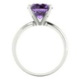 thumbnail image 4 of Solitaire Engagement Ring for Women - 2.5ct Simulated Alexandrite in 14K White Gold Promise Ring, 4 of 6