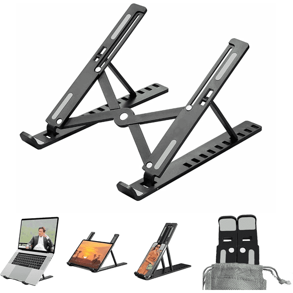 Portable Laptop Stand Adjustable Foldable Notebook Tablet Holder Laptop Standesk(US Logistics only For USPS.TK/TMEU only For self-pickup)