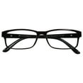 thumbnail image 3 of M+ Mens Rectangular Plastic Reading Glasses 2.50 Frazier in Classic Black, 3 of 6