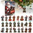 thumbnail image 5 of Oioii 24PCS Christmas Dachshund Advent Calendar, Christmas Vacation Advent Calendar Dachshund Pendant Countdown Calendar Cartoon Ornaments Home Decorations, 5 of 8