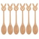 thumbnail image 3 of cucharas de bambú para helado, café, miel, té, especias, cucharas de madera con forma de conejito de dibujos animados para comer, revolver y mezclar, utensilios para niños., 3 of 6