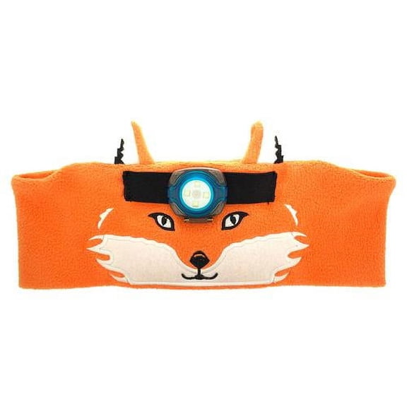 Sun Company WildLight Headband Headlamp - Fleece Headband with Bright LED Head Lamp for Kids | Fun Toy Headlight for Camping, Hiking, and Exploring (Fox)