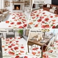 thumbnail image 5 of Red Poppy Area Rugs 6'x9', Washable Small Throw Rugs for Kitchen Dining room, Spring Summer Flowers Botanical Watercolor Indoor Outdoor Rug Non-Slip Low Pile Carpet Runner Reversible Floor Mats, 5 of 8