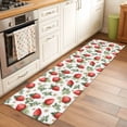 thumbnail image 3 of Red Strawberry Kitchen Runner Rug 2x6 Washable Runners for Hallway Non Slip Summer Fruits Farmhouse Leaves Floral Rustic Large Area Rug Indoor Floor Carpet for Bathroom Laundry Entryway Bedroom, 3 of 8