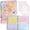 Multicolored, variant on 3x5 Index Card Binder, Portable Organizer Book with Zipper, 50 Sheets Plastic Sleeves for Index,Clear Booklet Holder Flashcard Binders Organizers Note Flash Card Stores Up to 200 Cards