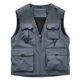 thumbnail image 2 of pstuiky Camiseta sin mangas para hombre, Chaqueta de trabajo sin mangas con cuello y múltiples bolsillos para hombre Tops elegantes para mujer m, 2 of 3