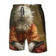 thumbnail image 4 of Fotbe Haystack Meditating Cat Trajes de Baño Estampados para Hombre, Shorts de Verano de Secado Rápido, Ropa de Playa, Bañadores-Medium, 4 of 6