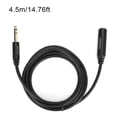 thumbnail image 1 of 6.35mm Male to Female Stereo o Extension Cable, Pure Copper Conductor with Shielding, for Sound Card/Electric Guitar, 4.5m, 1 of 4