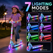 BELEEV Scooter for Kids Ages 6-12, two wheel Kick Scooter for Girls and Boys, Kids Scooter with Light up Wheels , Purple