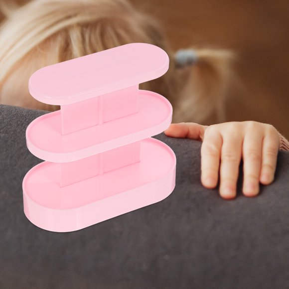 WASHWEPE Decorative Mini Storage Shelf for Living Room Pink Plastic 1Pack