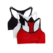 Fruit of the Loom Women's Spaghetti Strap Cotton Sports Bra, 3-Pack, Style-9036