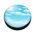 thumbnail image 3 of XMXY White Sky Fluffy Clouds Spare Tire Cover, Universal Waterproof Cover for Jeep RV Tire Wheel Protection, 16 inch, 3 of 8