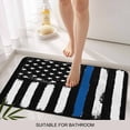 thumbnail image 3 of Blue American Flag Door Mat&nbsp;Indoor Outdoor Entrance, Non Slip Rug for Kitchen Bathroom Entryway Rug, Black White Stars Stripe US Flag Washable Doormat Floor Mat for Office 20x31.5 Inch, 3 of 8