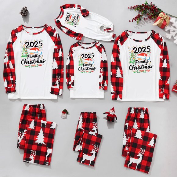 NMMUED Sleep Wear Matching Family Christmas Pajamas Matching Pjs Family Christmas Pjs Christmas Gifts Baby Pajamas Long Sleeve Pajamas (Baby) Style3 18