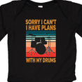 thumbnail image 4 of Inktastic Drummer Funny Retro Plans With My Drums Boys or Girls Long Sleeve Baby Bodysuit, 4 of 5