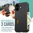 thumbnail image 6 of Smartish® iPhone 16 Wallet Case - Wallet Slayer Vol. 1 [Slim + Protective] Credit Card Holder - Drop Tested Hidden Card Slot Cover Compatible with Apple iPhone 16 - Black Tie Affair, 6 of 6