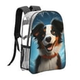 thumbnail image 3 of Kdxio Playful Smile Cute Dog Clear Backpack, Transparent Bookbag for School for Women Men, Capacity Clear Bag for College, Travel, 3 of 7