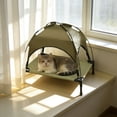 thumbnail image 5 of onlyliua Elevated Pet Bed With Sun Canopy Waterproof Breathable Tent-Style Raised Cot Keeps Pets Off Ground UV Shade Foldable Outdoor Indoor Kennel Lounger For Dogs And Cats Portable Travel Bed pet, 5 of 7