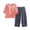 Orange, variant on APEXFWDT Women's 3/4 Sleeve Padded Sleepwear - Built-in Support Top & Lounge Capri Pants Comfort Pajama Set