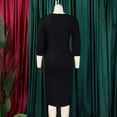thumbnail image 6 of Womens Midi Pencil Dresses Sheath Dress Cocktail Slim Dress Work Bodycon Dress, 6 of 8