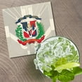 thumbnail image 2 of Dominican Republic Coat Of Arms 4'' X 4'' Square Wooden Coaster, 2 of 3