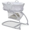 Little Folks by Delta Children 2-in-1 Moses Basket Bedside Bassinet Sleeper by Delta Children - Portable Baby Crib with Wheels and Removable Moses Basket, White