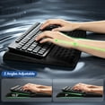 thumbnail image 2 of 2‑in‑1 Ergonomic Keyboard Stand with Memory Foam Wrist Rest, Anti‑Slip Wrist Cushion for Wrist Pain Relief, Comfort Typing Support Pad for Office, Home & School, Black, 2 of 9