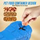 thumbnail image 2 of Juguetes para perros: juguetes antigoteo, juguetes de comida para todos los perros, masticables, dientes limpios, sabor a carne, color azul, 2 of 6