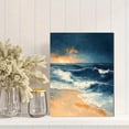 thumbnail image 2 of Qisvanset 12x16 Inch Framed Canvas Wall Art Peace Be Still Subtle Modern Coastal Biblical Scripture Wall Art, 2 of 8