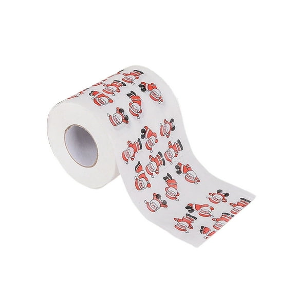 WEGFTDUOP Christmas Chimney Paper Roll Two-layer Toilet Paper Roll Colorful Personalized Paper Towel Holiday Products