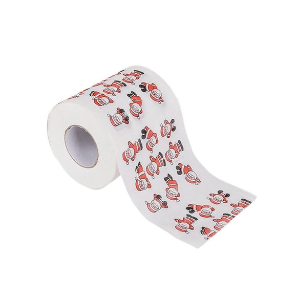 Rollos de Papel Papel de Chimenea de Navidad Rollo de Papel Higiénico de Doble Capa Papel de Tejido Personalizado de Color Papel Higiénico de Navidad