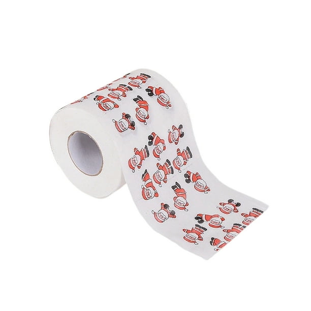 Rollos de Papel Papel de Chimenea de Navidad Rollo de Papel Higiénico de Doble Capa Papel de Tejido Personalizado de Color Papel Higiénico de Navidad