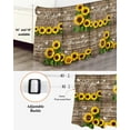 thumbnail image 5 of Yellow Sunflowers Bed Skirt Queen Size 18 Inch Drop, Love Family Brown Wood Striped Countryside Adjustable Elastic Dust Ruffles Bedskirt for Queen Bed Wrap Around Pleated Mattress Frame Cover, 5 of 9