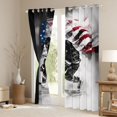 thumbnail image 4 of Homewish Ice Hockey Sports Black Out Curtains, Grey American Flag Curtains Pack of 2 (42x63 Each), Teens Kids Girls Boys Bedroom Curtains, Living Room Curtains Decor, 4 of 7