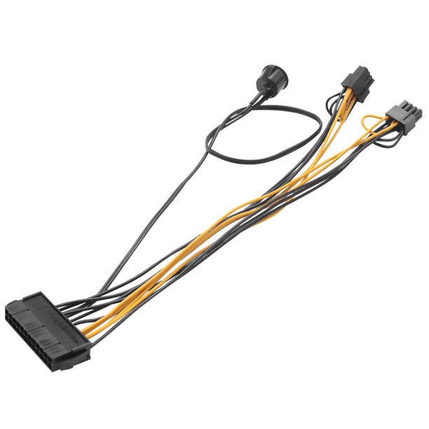 Atx Power 24 pin a doble 6 + 2 pin 8 pin, con cable de conmutación