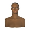 thumbnail image 1 of Cabeza de maniquí femenina realista, cabeza de maniquí de PVC, soporte para peluca multiusos, soporte para exhibición de peluca con hombro para sombre, 1 of 7