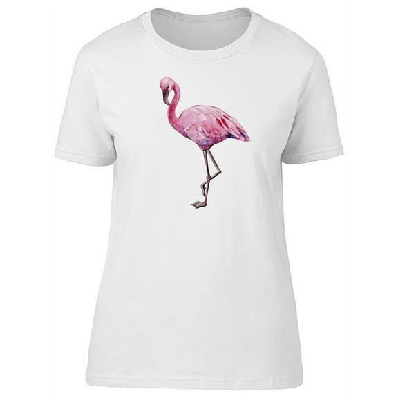 Cute Tropical Pink Flamingo T-Shirt Women -Image by Shutterstock, Female XX-Large