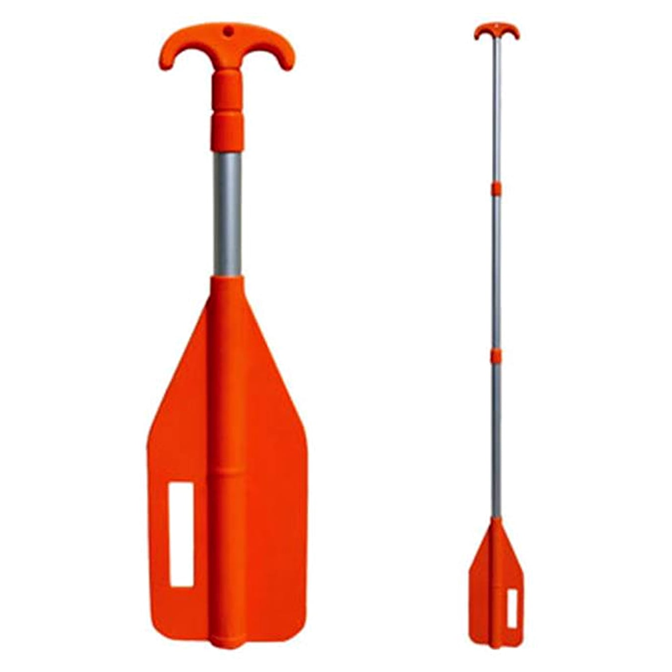 Airhead 24"-72" Telescoping Boat Paddle with Hook, Orange/Silver