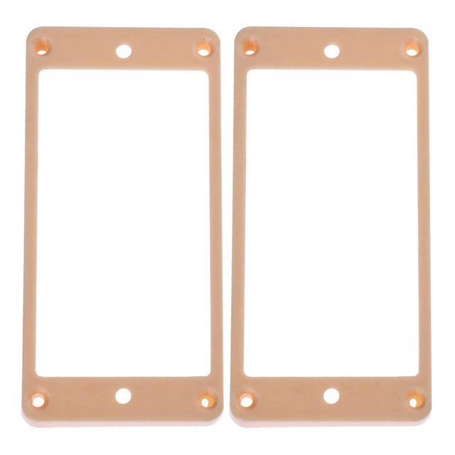 pastilla doble para guitarra eléctrica Pastillas marcos guitarra curva Humbucker soporte anillos de montaje amarillo 2 uds JShteea El nuevo