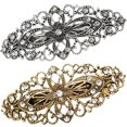 thumbnail image 2 of Shisuyan Hair Barrettes Alloy Rhinestone 2Pcs 4.1X1.8In, 2 of 9