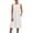 White, variant on Vivianyo HD Women's Casual Sleeveless Empire Waist Midi Dress, Round Neck with Side Pockets, Women's Army Green, Sizes S-5XL