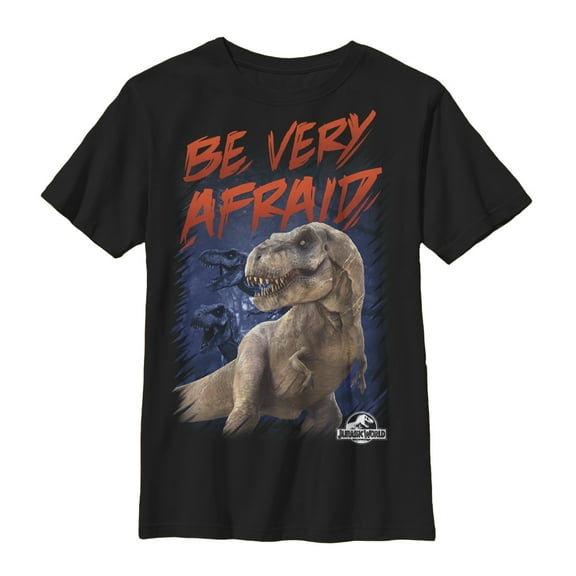 Boy's Jurassic World Be Very Afraid Graphic Tee Black Small