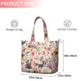 thumbnail image 4 of Pug Dogs with Pioneer Flower Travel Tote Bags for Women Carry On,Large Weekender Bags for Women Travel,Multi Functional Duffle Bag for Work,Shopping,Sports, 4 of 5